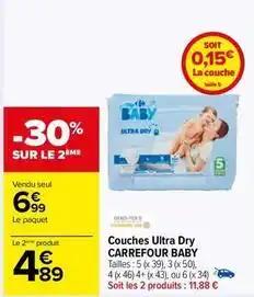 Carrefour - couches ultra dry baby
