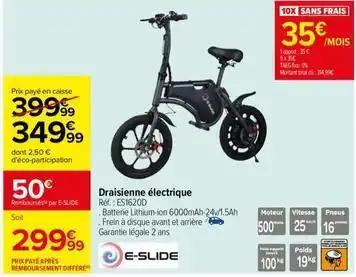 E-slide - draisienne electrique