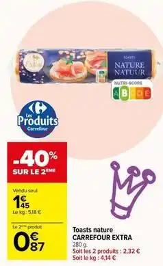 Carrefour - toasts nature extra