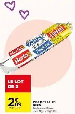 Herta - pâte tarte en or