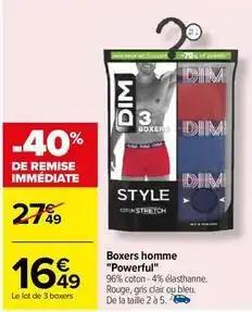 Dim - boxers homme powerful