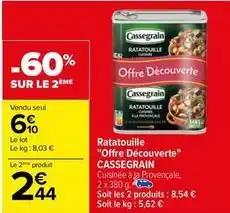 Cassegrain - ratatouille offre découverte