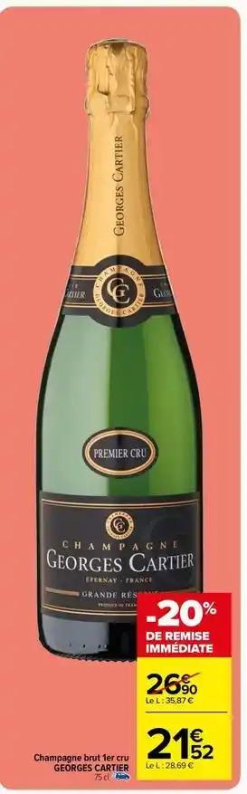 Georges cartier - champagne brut 1 er cru