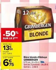 Grimbergen - bière blonde d'abbaye