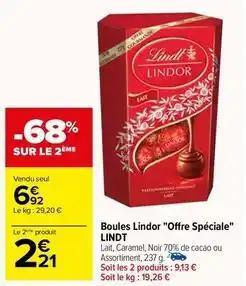 Lindt - boules lindor offre spéciale