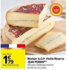 Jean perrin - morbier a.o.p. vieille réserve