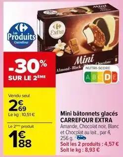 Carrefour - mini bâtonnets glacés extra