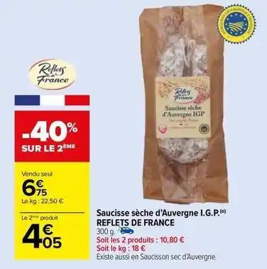 Reflets de france - saucisse sèche d'auvergne i.g.p