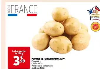 POMMES DE TERRE PRIMEUR AOP(¹)