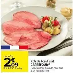 Carrefour - rôti de bœuf cuit