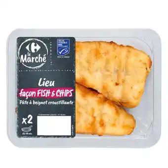 Filet de lieu noir fish & chips MSC CARREFOUR Le Marché