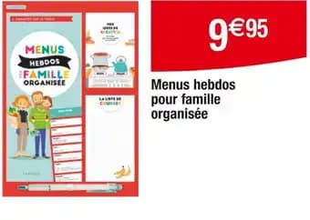 Menus hebdos pour famille organisée