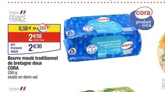 CORA Beurre moulé traditionnel de bretagne doux
