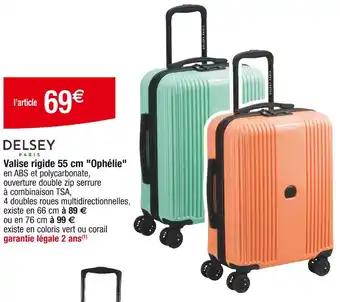 DELSEY Valise rigide 55 cm Ophélie