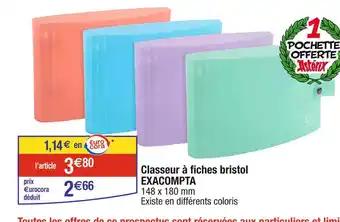 EXACOMPTA Classeur à fiches bristol
