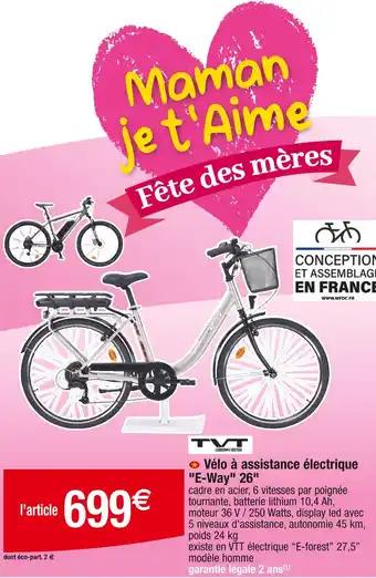 TVT Vélo à assistance électrique E-Way 26