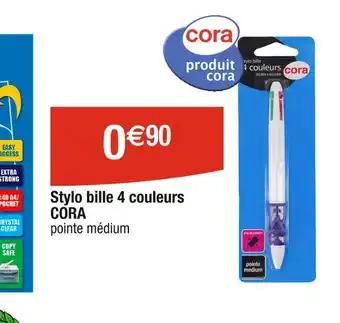 CORA Stylo bille 4 couleurs
