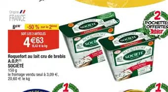 SOCIÉTÉ Roquefort au lait cru de brebis A.O.P