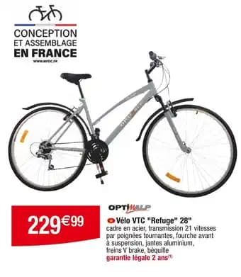 Optim'alp Vélo VTC Refuge 28