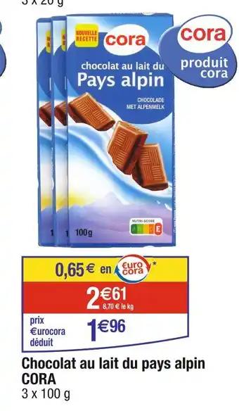 CORA Chocolat au lait du pays alpin