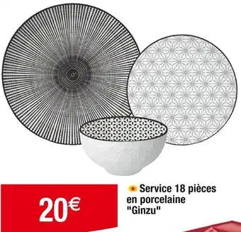 Service 18 pièces en porcelaine Ginzu