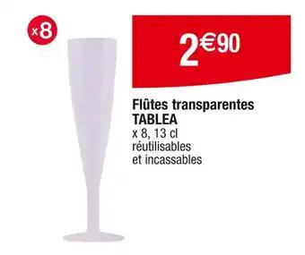 Flûtes transparentes TABLEA