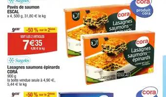 CORA Lasagnes saumons épinards