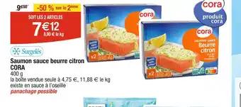 CORA Saumon sauce beurre citron