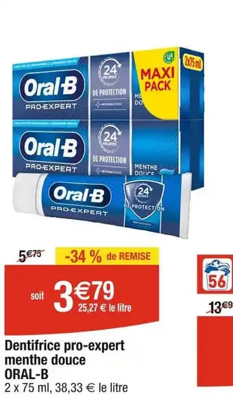 ORAL-B Dentifrice pro-expert menthe douce