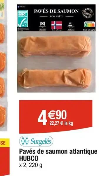HUBCO Pavés de saumon atlantique