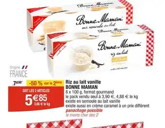 BONNE MAMAN Riz au lait vanille