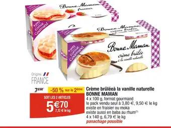 BONNE MAMAN Crème brûlée à la vanille naturelle