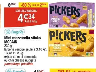 MCCAIN Mini mozzarella sticks