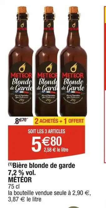 MÉTÉOR Bière blonde de garde 7,2 % vol