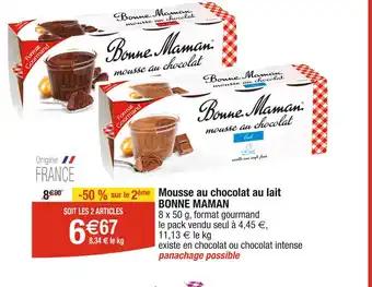 BONNE MAMAN Mousse au chocolat au lait