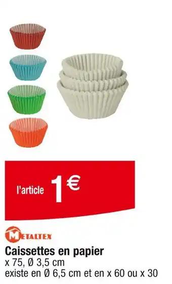 METALTEX Caissettes en papier