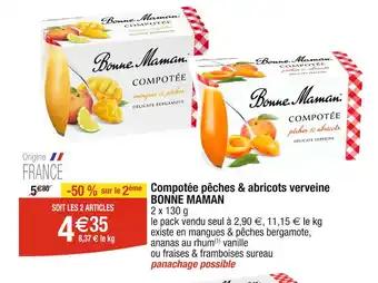 BONNE MAMAN Compotée pêches & abricots verveine