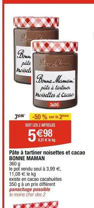 BONNE MAMAN Pâte à tartiner noisettes et cacao