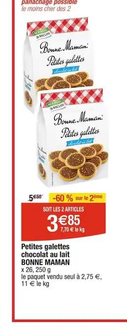 BONNE MAMAN Petites galettes chocolat au lait