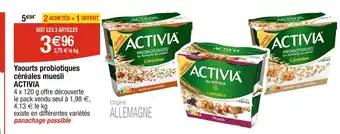 ACTIVIA Yaourts probiotiques céréales muesli