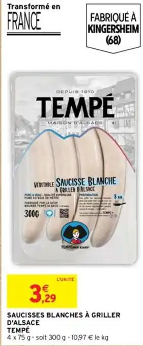 SAUCISSES BLANCHES À GRILLER D'ALSACE TEMPÉ
