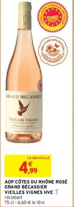 AOP CÔTES DU RHÔNE ROSÉ GRAND BÉCASSIER VIEILLES VIGNES HVE