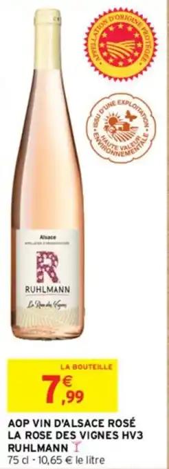 AOP VIN D'ALSACE ROSÉ LA ROSE DES VIGNES HV3 RUHLMANNY