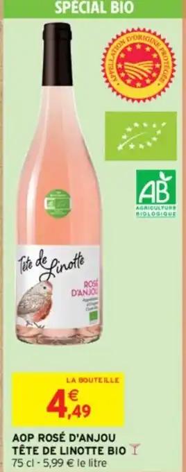 AOP ROSÉ D'ANJOU TÊTE DE LINOTTE BIO Y 75 cl