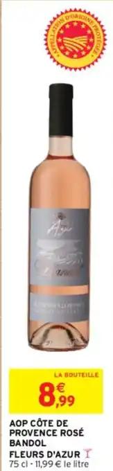 AOP CÔTE DE PROVENCE ROSÉ BANDOL FLEURS D'AZUR Y 75 cl