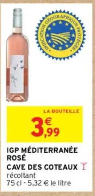 IGP MÉDITERRANÉE ROSÉ CAVE DES COTEAUX Y récoltant