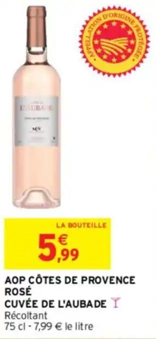 AOP CÔTES DE PROVENCE ROSÉ CUVÉE DE L'AUBADE I Récoltant