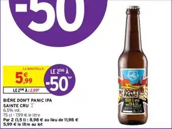 BIÈRE DON'T PANIC IPA SAINTE CRUI