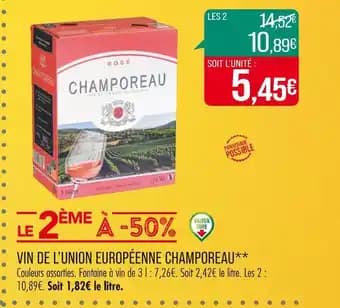 CHAMPOREAU VIN DE L’UNION EUROPÉENNE