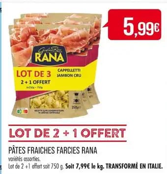 RANA PÂTES FRAICHES FARCIES
